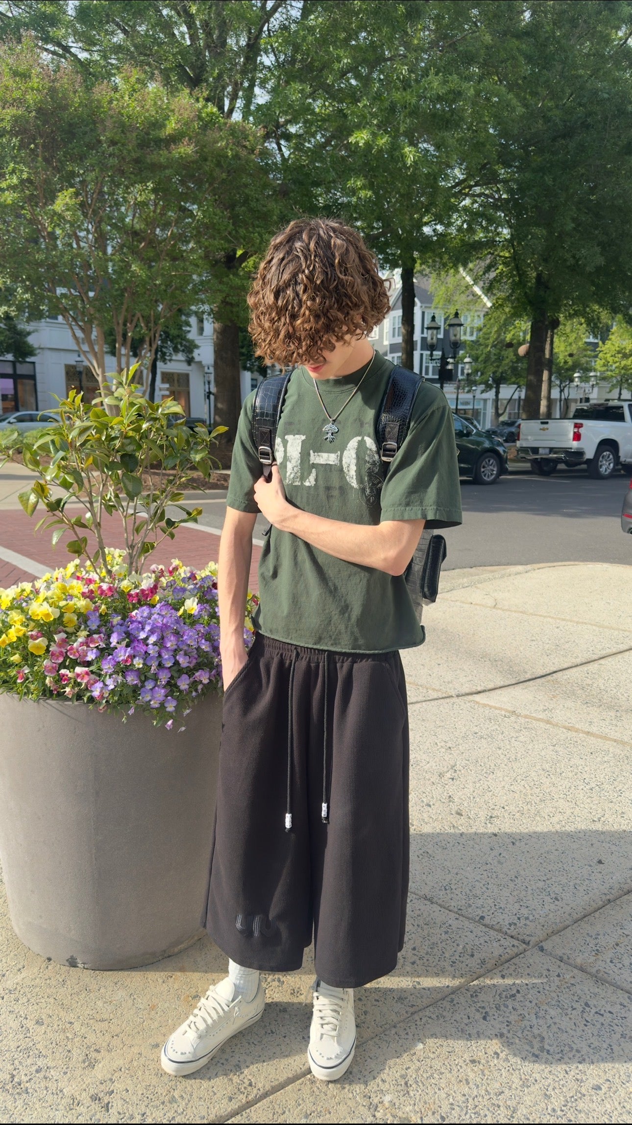 3/4 waffle Knit Shorts